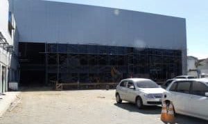 Obra realizada para Igreja Mundial no Rio de Janeiro. 12.000m2 de Estrutura Metálica, 6.500m2 de Estacionamento (Estrutura Metálica + Steel Deck)