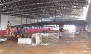 Obra realizada para Igreja Mundial no Rio de Janeiro. 12.000m2 de Estrutura Metálica, 6.500m2 de Estacionamento (Estrutura Metálica + Steel Deck)